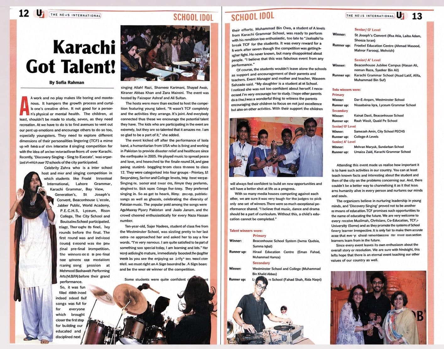 Karachi's Got Talent — The News International, July 2011